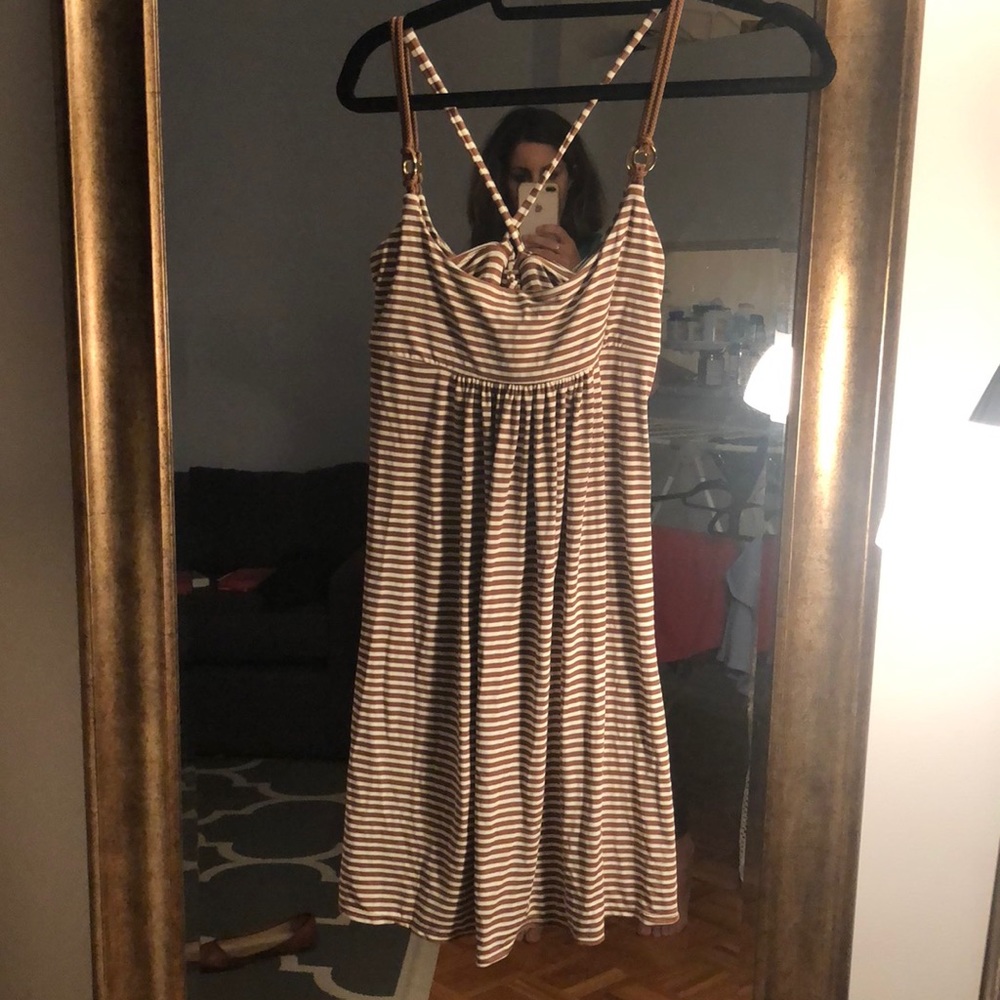 Brown and white dress/coverup